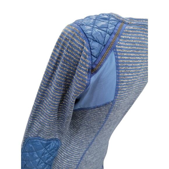 Lululemon Women's Run‎ Ice Queen Long Sleeve Top Size 4 Blue Striped - Picture 9 of 15